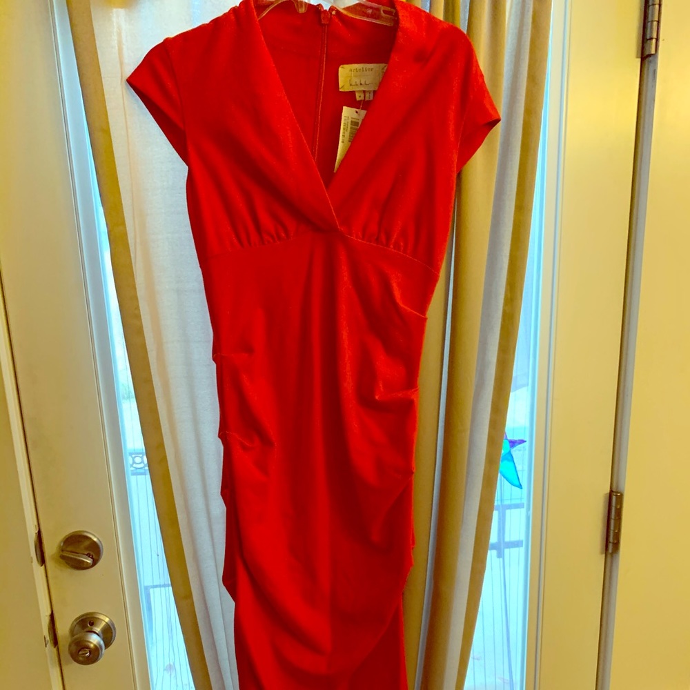 Beautiful Nicole Miller coral dress